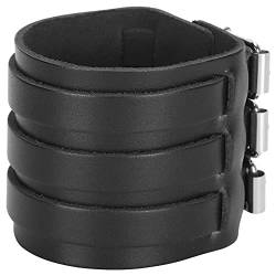 2PCS Lederarmband, geflochtenes Armband, verstellbare Dornschließe, Retro-Armband, lässig, Spaltleder, Handgelenksmanschette, Schmuck von Beufee