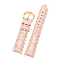 Biannbjx 16mm 18mm 20mm 22mm Uhrenarmband aus Leder für Damenuhren, Roségoldener Verschluss, 15mm von Biannbjx