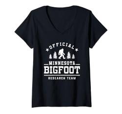 Damen Offizielles Minnesota Bigfoot Research Team Mitglied T-Shirt mit V-Ausschnitt von Big Squatch Designs DK