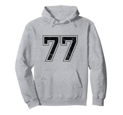 Nummer 77 Pullover Hoodie von Big numbers, large varsity style number gifts