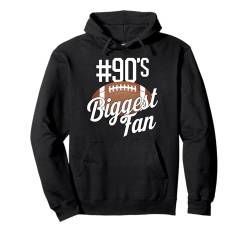 Die größte Fußball-Fanmutter der 90er Jahre, lustige Frau, Touchdown Pullover Hoodie von Biggest Football Fan Number Apparel