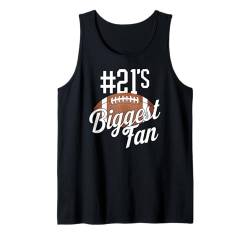 Die größte Fußball-Fanmutter von Nummer 21, lustige Frau, Touchdown Tank Top von Biggest Football Fan Number Apparel