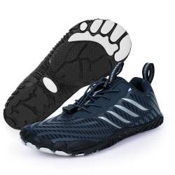 Bigzagger Barfußschuhe Damen Herren Schnell Trocknend Traillaufschuhe Zehenschuhe mit Zero-Drop Sohle Breite Zehen Barfußschuhe für Running Fitness Minimalistische Gr.36-47 von Bigzagger