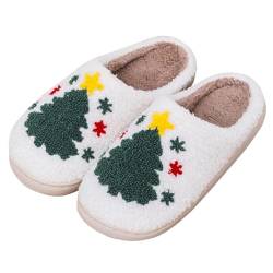 Bigzagger Hausschuhe Winter Damen Herren Weihnachten Slipper Frauen Bequem Flaumig Slippers Rutschfeste Warme Plüsch Pantoffeln Weihnachts Halloween Slippers für Winter Geschenke von Bigzagger