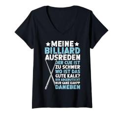 Damen Pool Spieler Billard Der Cue Ist Zu Schwer T-Shirt mit V-Ausschnitt von Billards Pool Billiard Geschenke