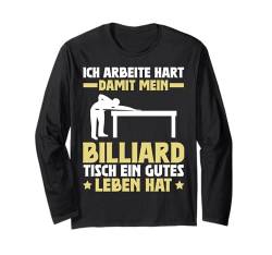 Ich Arbeite Hart Pool Spieler Lustiges Billard Langarmshirt von Billards Pool Billiard Geschenke