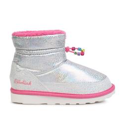 Billieblush für Mädchen. U20585 Silberne Leder-Schneestiefel (33), Weiß, Wohnung, Keine, Lässig, Sportlich, Kinderbekleidung von Billieblush