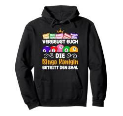 Bingo Liebhaberin VERBEUGT EUCH DIE BINGO KÖNIGIN Lustiges Pullover Hoodie von Bingo Geburtstag Geschenk Mama Bingo Shirt Frauen