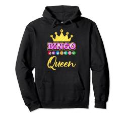 Bingo Spielen BINGO QUEEN Bingo Frauen Bingo Spielerinnen Pullover Hoodie von Bingo Geburtstag Geschenk Mama Bingo Shirt Frauen