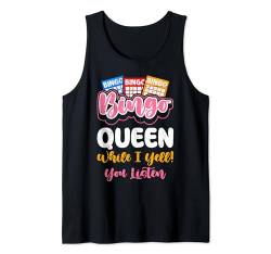 Bingo Spielen BINGO QUEEN Bingo Frauen Bingo Spielerinnen Tank Top von Bingo Geburtstag Geschenk Mama Bingo Shirt Frauen