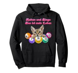 KATZEN UND BINGO DAS IST MEIN LEBEN Lustiges Bingospielerin Pullover Hoodie von Bingo Geburtstag Geschenk Mama Bingo Shirt Frauen