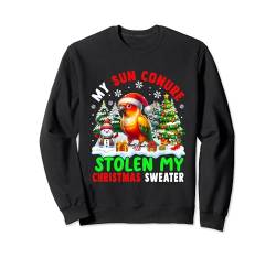 Sun Conure Stolen My Christmas Sweater Costume Santa Bird Sweatshirt von Bird Christmas Costume