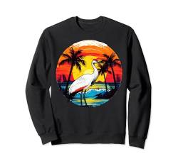 Kranich-Vogel-Design Illustration Sweatshirt von Birds Crane Funny Design Ideas