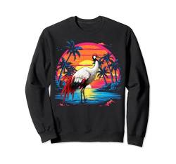 Kranich-Vogel-Design Illustration Sweatshirt von Birds Crane Funny Design Ideas