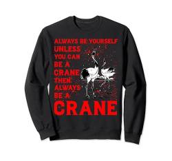 Kranich-Vogel-Design Illustration Sweatshirt von Birds Crane Funny Design Ideas