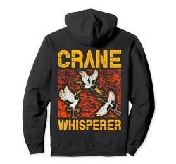 Kranichflüsterer Vogel-Design Illustration Pullover Hoodie von Birds Crane Funny Design Ideas