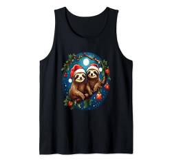 Niedliche Weihnachts-Faultiere und Urlaubstierkunst Tank Top von Birdsnstuff (Anjeanette Hail)