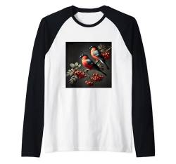 Weihnachten Vogel Shirt Gimpel Vogelbeobachter Vogelliebhaber Vogel Raglan von Birdwatcher Gifts and Four Elements Shirts