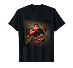 Weihnachten Vogel Shirt Gimpel Vogelbeobachter Vogelliebhaber Vogel T-Shirt von Birdwatcher Gifts and Four Elements Shirts