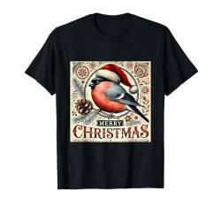 Weihnachten Vogel Shirt Santa Gimpel Vogelbeobachter Vogelliebhaber T-Shirt von Birdwatcher Gifts and Four Elements Shirts