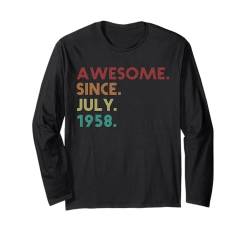 Awesome Since Juli 1958 Funny 67th Birthday Langarmshirt von Birthday Accessories