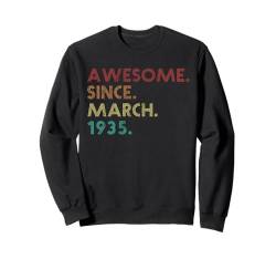 Fantastisch seit März 1935 Lustiger 90. Geburtstag Sweatshirt von Birthday Accessories