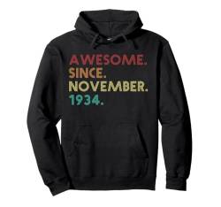 Fantastisch seit November 1934 Lustiger 90. Geburtstag Pullover Hoodie von Birthday Accessories