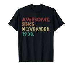 Fantastisch seit November 1938 Lustiger 86. Geburtstag T-Shirt von Birthday Accessories