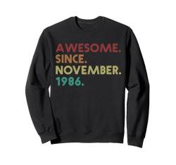 Fantastisch seit November 1986 Lustiger 38. Geburtstag Sweatshirt von Birthday Accessories