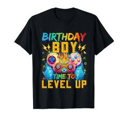 Birthday Boy Time to Level Up Video Game Birthday Gift Boys T-Shirt von Birthday Gamer Shirt Matching Family Video Game