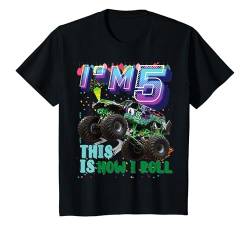 Kinder Ich bin 5 Jahre alt So Roll Ich Birthday Monster Truck T-Shirt von Birthday Gifts For Boy Monster Truck Gifts Tee