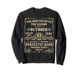 63. Geburtstag Oktober 1961 63 Jahre alt Geburtstag Geschenke für Männer Sweatshirt von Birthday October Tee For Men And Women Vintage