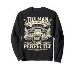 Geschenke zum 43. Geburtstag für Männer September 1981 43 Jahre alt Bday Sweatshirt von Birthday Outfits For Men Legendary Man's September