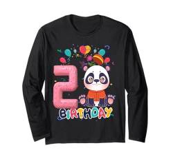 Kinder-Panda-Geburtstagsparty, 2-jähriger Junge, 2. Panda Langarmshirt von Birthday Panda