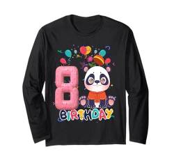 Kinder-Panda-Geburtstagsparty, 8 Jahre alter Junge, 8. Panda Langarmshirt von Birthday Panda