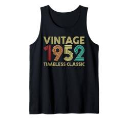 72. Geburtstag zum 72. Geburtstag von BDay Vintage 1952 Timeless Classic Tank Top von Birthday Vintage Apparel