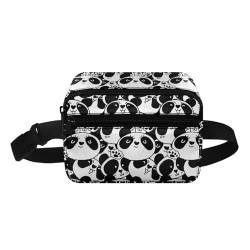 Biyejit Bauchtasche für Jungen und Mädchen, modische Bauchtasche mit verstellbarem Gürtelgurt, Hüfttasche für Reisen, Sport, Laufen, panda von Biyejit