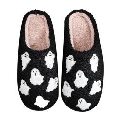 Bkazwe Hausschuhe Damen Plüsch Pantoffeln Rückstellschaum Winter Slippers rutschfeste Flache Hüttenschuhe Kuschelige Plüsch Slippers Winter Wärme Pantoffeln Hausschuhe Innen von Bkazwe