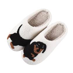 Damen Herren Hausschuhe,Winter Plüsch Hausschuhe Rückstellschaum Winter Slippers Baumwolle Drinnen Pantoffeln Kuschelige Plüsch Slippers Winter Wärme Pantoffeln Frauen Bequeme Slippers von Bkazwe