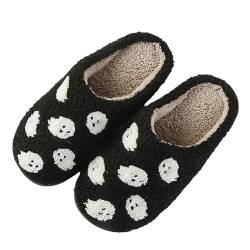 Damen Herren Hausschuhe Plüsch Pantoffeln Rückstellschaum Winter Slippers rutschfest Puschen Schlappen Plüsch Weiche Slippers Winter Wärme Pantoffeln Frauen Bequeme Slippers von Bkazwe