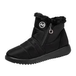 Winterschuhe Damen Plush Gefütterte Winterschuhe rutschfest Trekkingschuhe Leicht Bequem Sneaker Stiefel Schneestiefel Winter Kurzschaft von Bkazwe