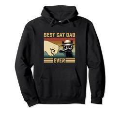 Vatertag Katze Daddy Schwarze Katze Vintage Best Cat Dad Ever Pullover Hoodie von Black Cat Father's Day Cat Daddy Best Cat Dad Ever