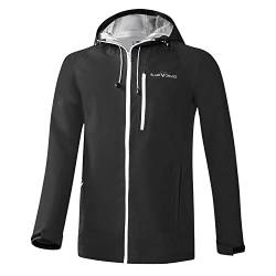 Black Crevice Herren dünne wasserdichte Hardshell Jacke, atmungsaktiv, schwarz, M von Black Crevice