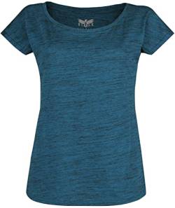 Black Premium by EMP Damen blaue-meliertes T-Shirt S von Black Premium by EMP