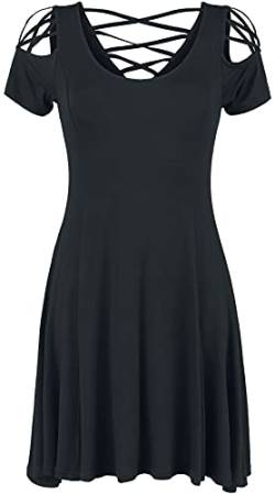 Black Premium by EMP Damen schwarzes Kleid mit Schnürung und Runen 4XL von Black Premium by EMP