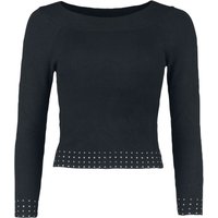 Black Premium by EMP Strickpullover - Pullover mit flachen Nieten - S bis XXL - für Damen - Größe L - schwarz von Black Premium by EMP