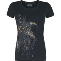 Black Premium by EMP T-Shirt - Girl-Shirt mit Sketch Art Raben - S bis 5XL - für Damen - Größe 5XL - schwarz von Black Premium by EMP