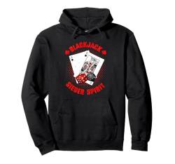 BLACKJACK SIEGER SPIRIT Casino Blackjack Kartenspieler Pullover Hoodie von Blackjack Shirt Zocker Geschenk Blackjackspieler