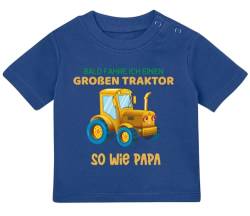 Baby Tshirt in Braun 0-36 Monate mit Druck T-Shirt mit Spruch Bald fahre ich einen Großen Traktor,wie Papa T-Shirt für Kleinkind 0, 1, 2, 3 Jahre von Blauer-Storch