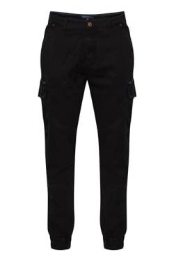 BLEND BHBHNAN Herren Cargohose Lange Hose mit Stretch und elastischer Beinabschluss Regular Fit, Größe:W32/34, Farbe:Black (70155) von Blend